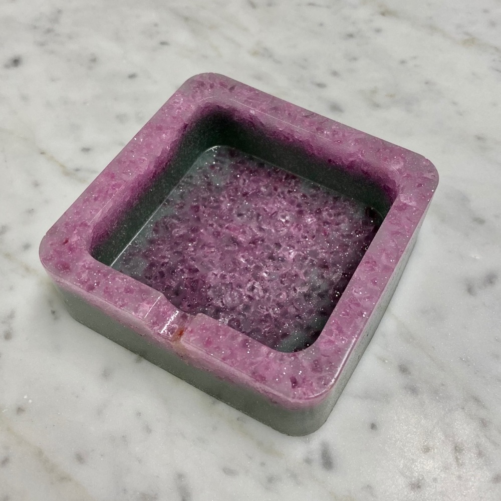 Handmade Geode Resin Ashtray